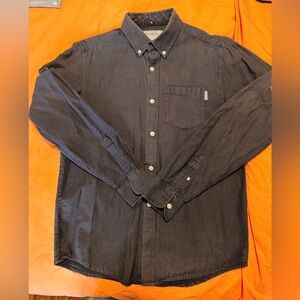 Carhartt Work In Progress Men's Dark Gray Casual Button Down Shirt